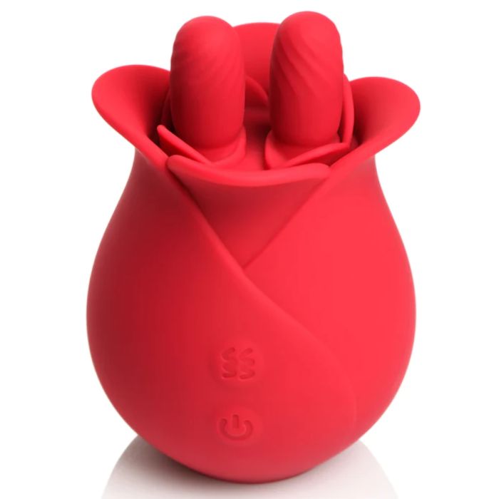 BLOOMGASM THE ROSE FONDLE 10X MASSAGING ROSE SILICONE CLIT STIMULATOR