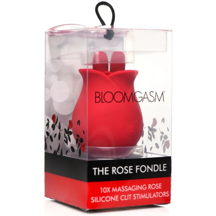 BLOOMGASM THE ROSE FONDLE 10X MASSAGING ROSE SILICONE CLIT STIMULATOR