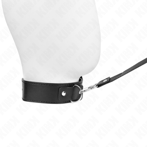 COLLAR WITH LEATHER LEASH