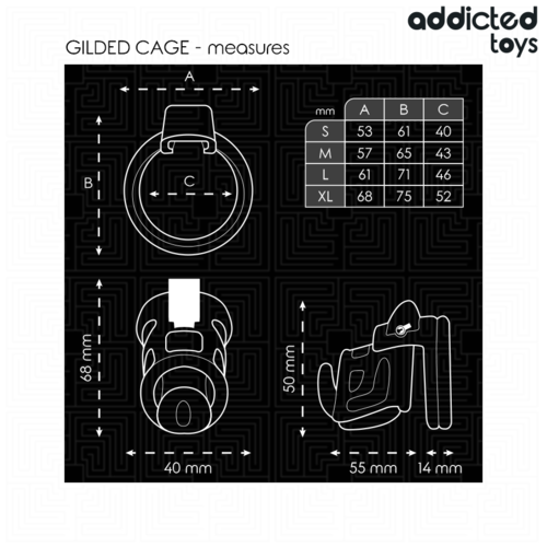 GILDED CAGE SILICONE PENIS CAGE 8.5 CM