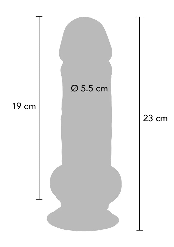 DELUXE DUAL DENSITY THICK DILDO 23 CM