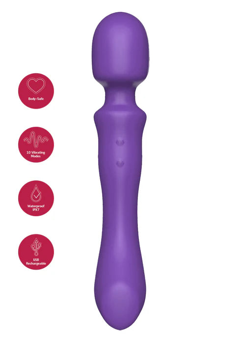 DUAL-SIDED MASSAGING VIBRATING WAND