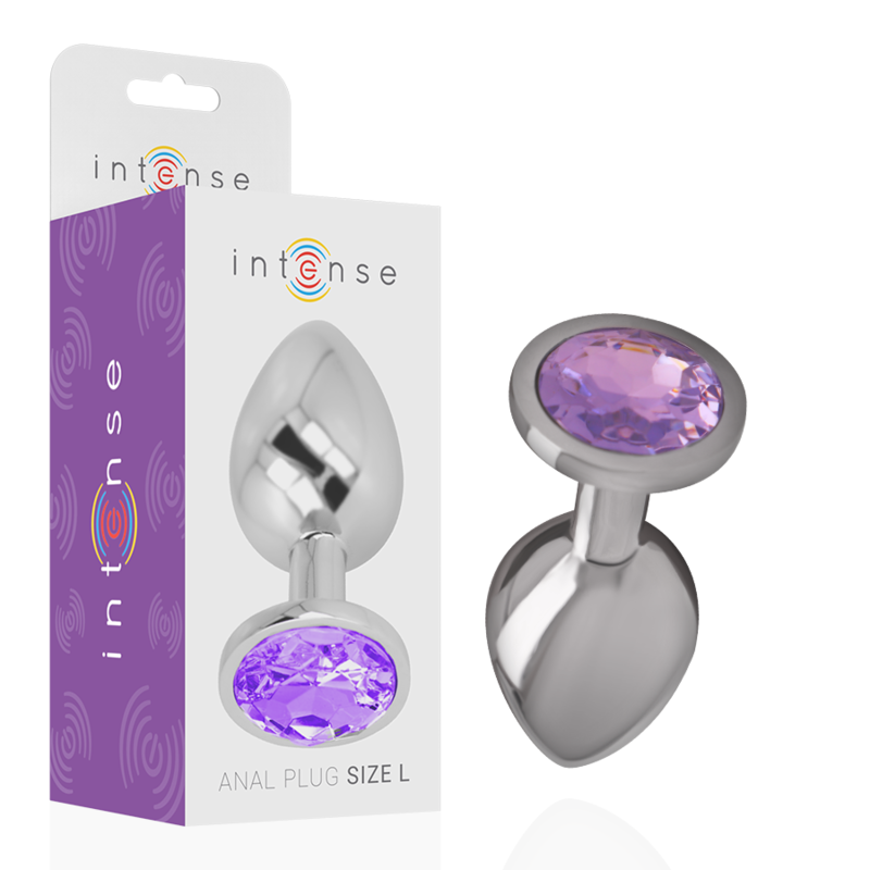 METAL PLUG WITH VIOLET CRYSTAL SIZE S