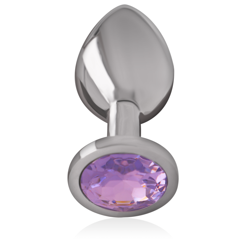 METAL PLUG WITH VIOLET CRYSTAL SIZE S