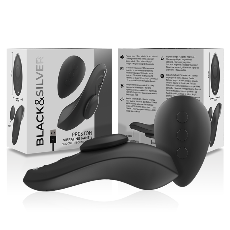 PRESTON RECHARGEABLE SILICONE VIBRATOR PANTIE