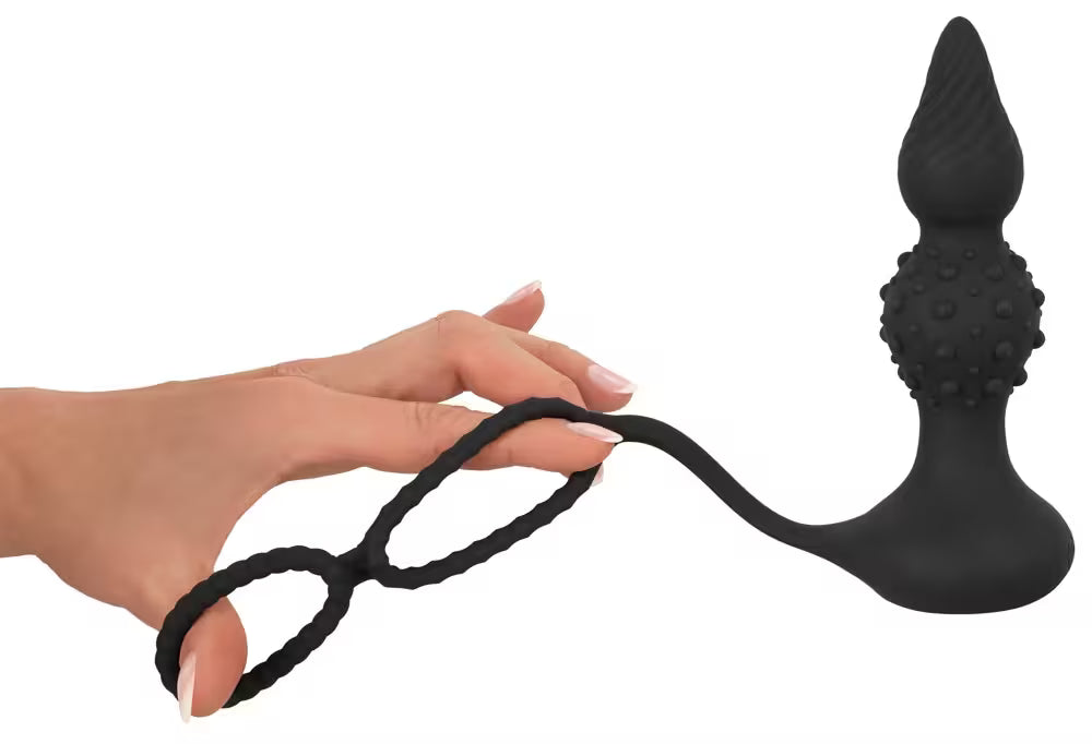 RC BUTT PLUG WITH COCK & BALL RINGS