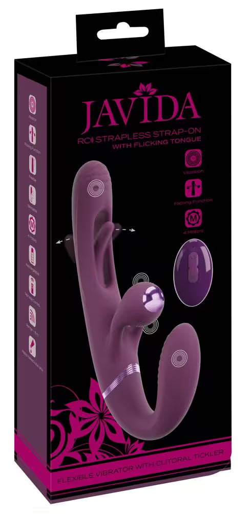 RC STRAPLESS STRAP-ON WITH FLICKING TONGUE