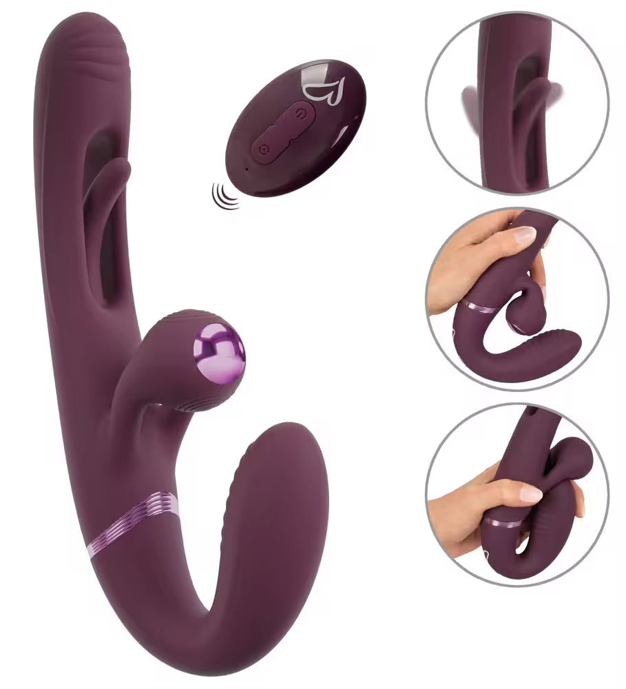 RC STRAPLESS STRAP-ON WITH FLICKING TONGUE
