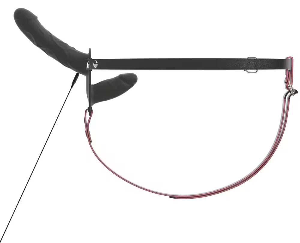 RC VIBRATING DOUBLE STRAP-ON