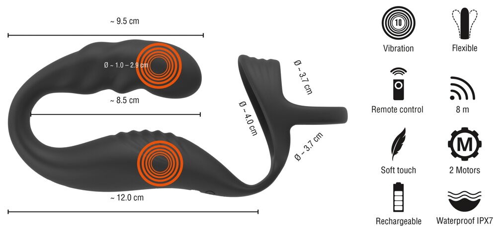 COCK RING WITH RC PROSTATE PLUG