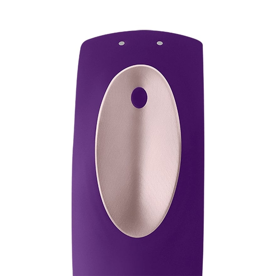 SATISFYER DOUBLE PLUS REMOTE CONTROL VIBRATOR PURPLE