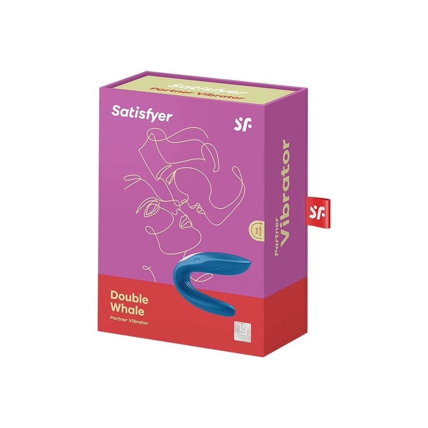 SATISFYER DOUBLE WHALE VIBRATOR BLUE