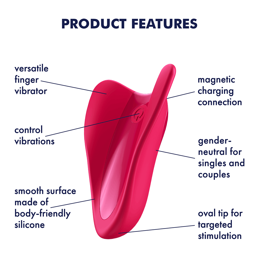 SATISFYER HIGH FLY FINGER VIBRATOR RED