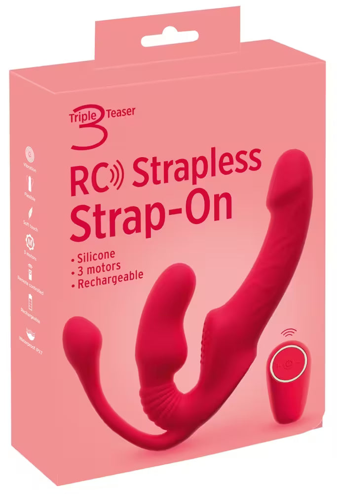 STRAPLESS STRAP-ON TRIPLE TEASER RC