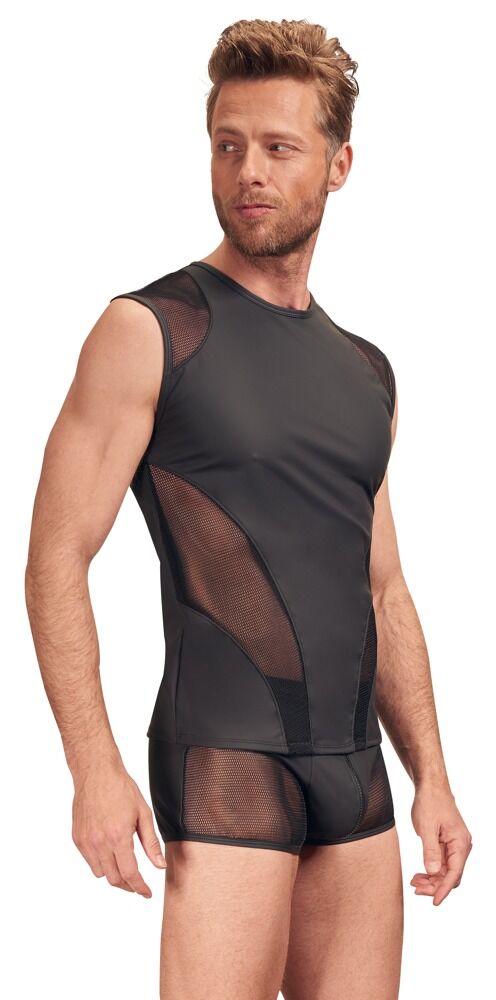 SHIRT WITH NET INSERTS