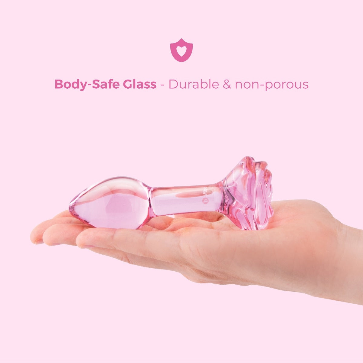 PINK ROSES GLASS BUTT PLUG TRAINING SET