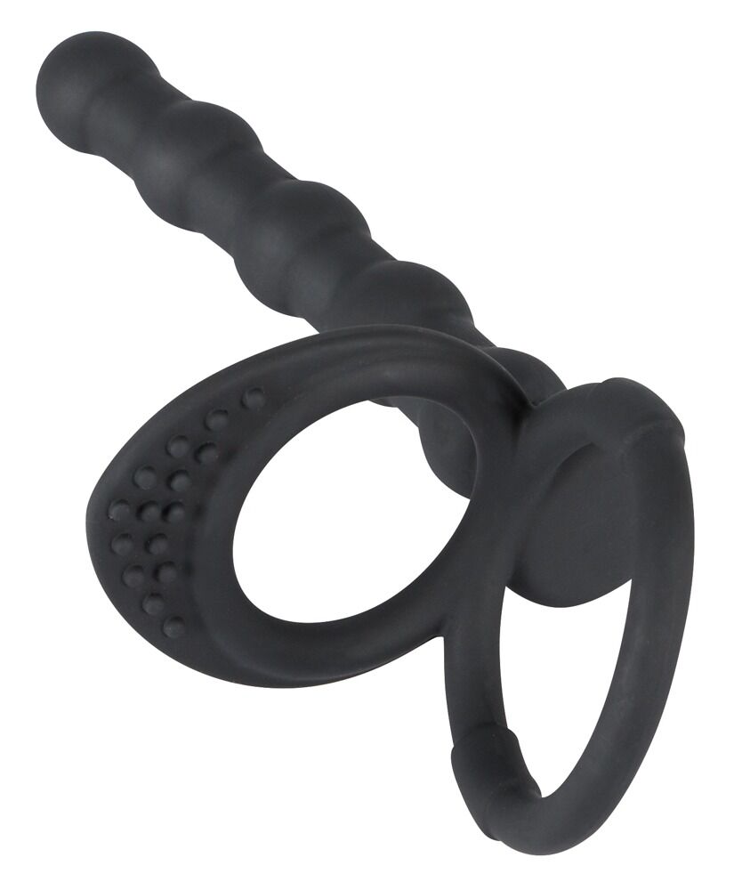 COCK & BALL RING WITH ANAL BEADS