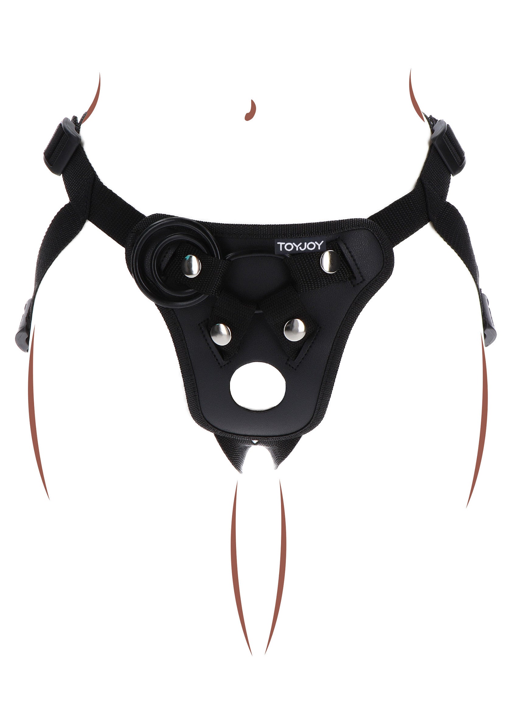 GET REAL STRAP-ON PLEASURE HOLE HARNESS O/S