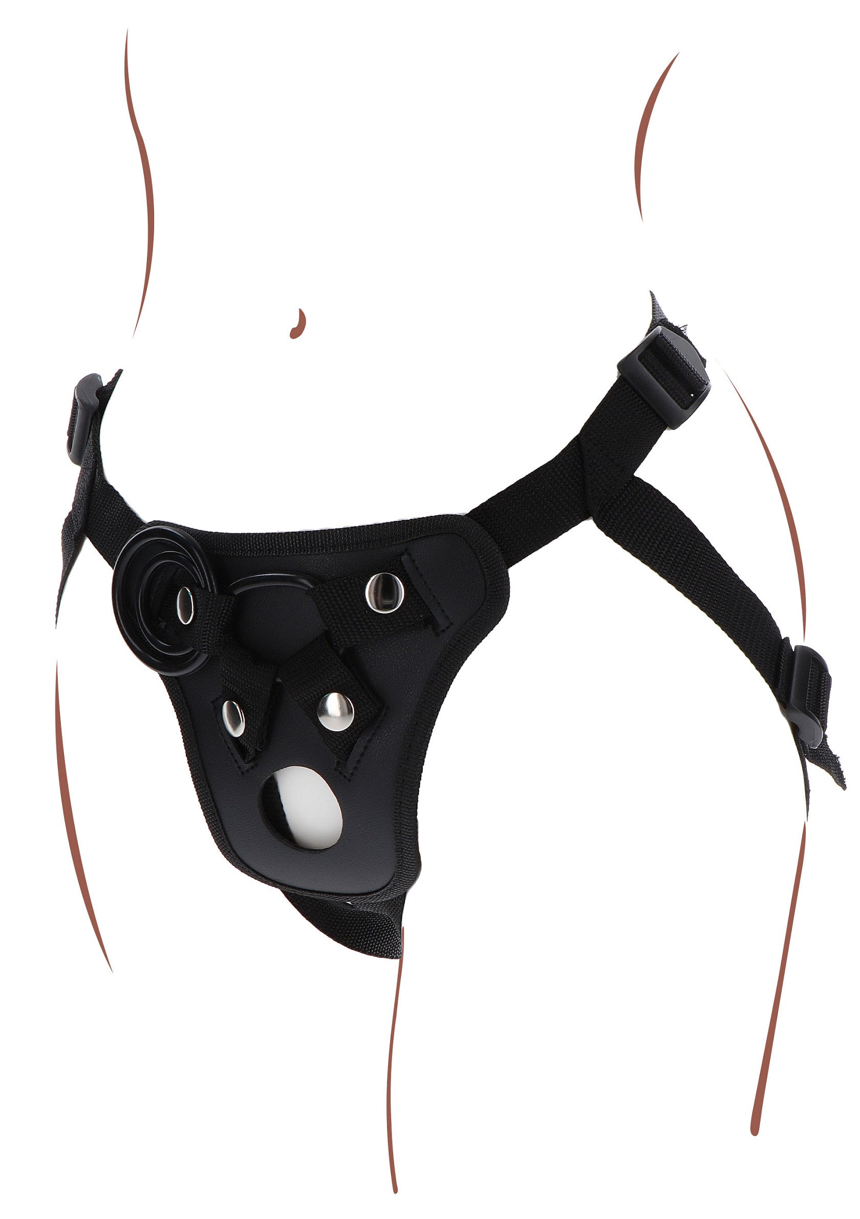 GET REAL STRAP-ON PLEASURE HOLE HARNESS O/S