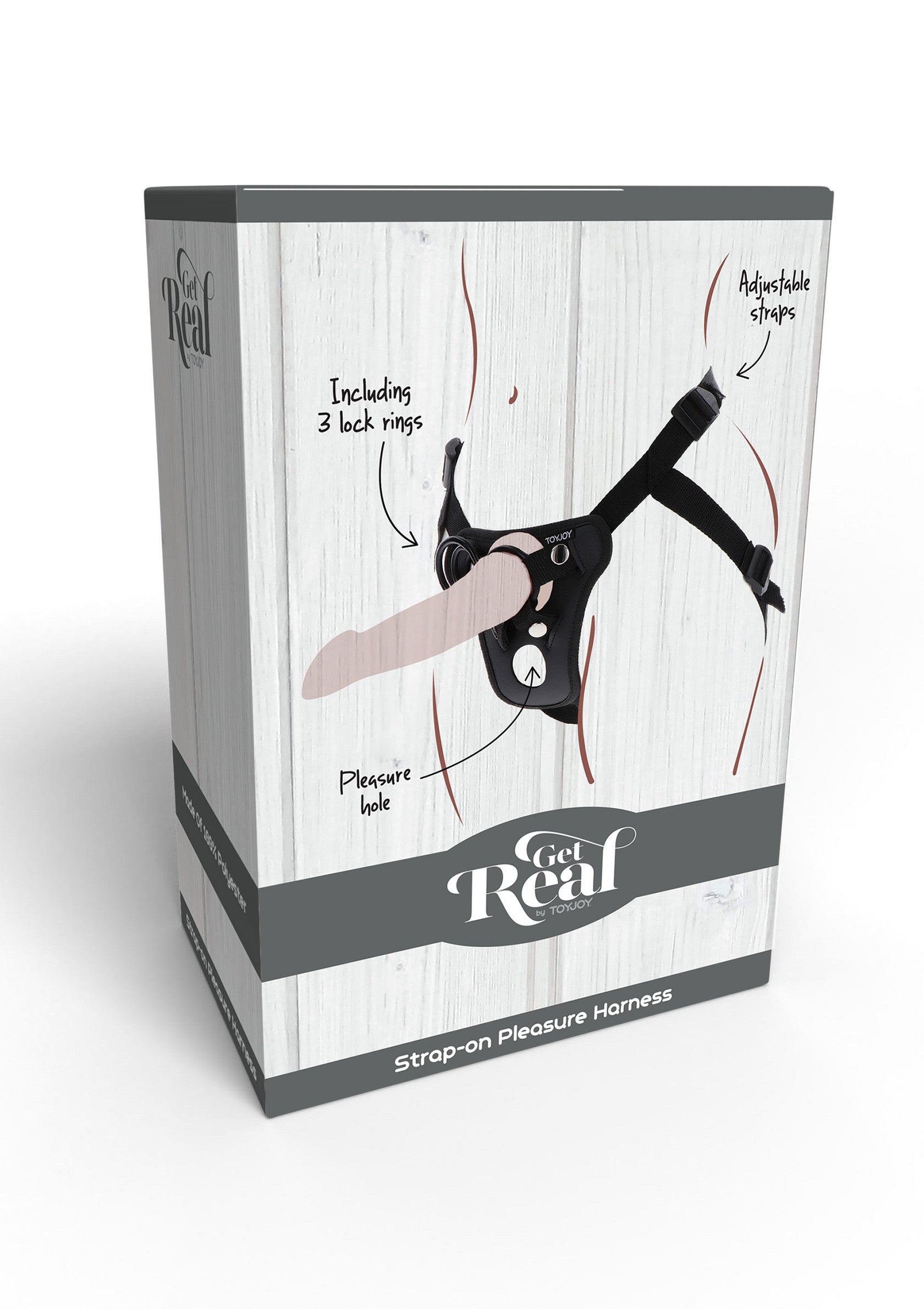 GET REAL STRAP-ON PLEASURE HOLE HARNESS O/S