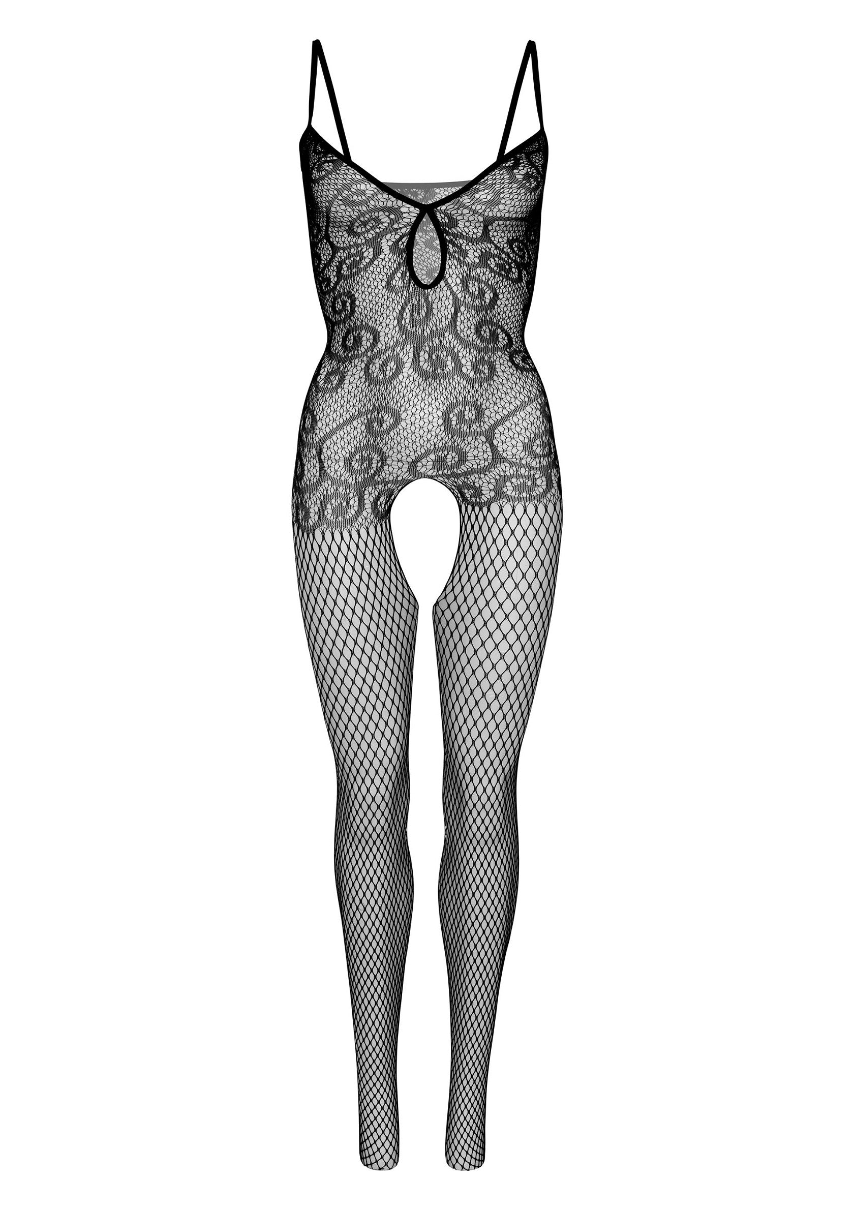 KEYHOLE NET BODYSTOCKING