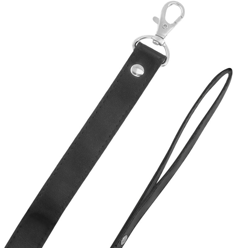 BLACK FURRY COLLAR WITH LEASH