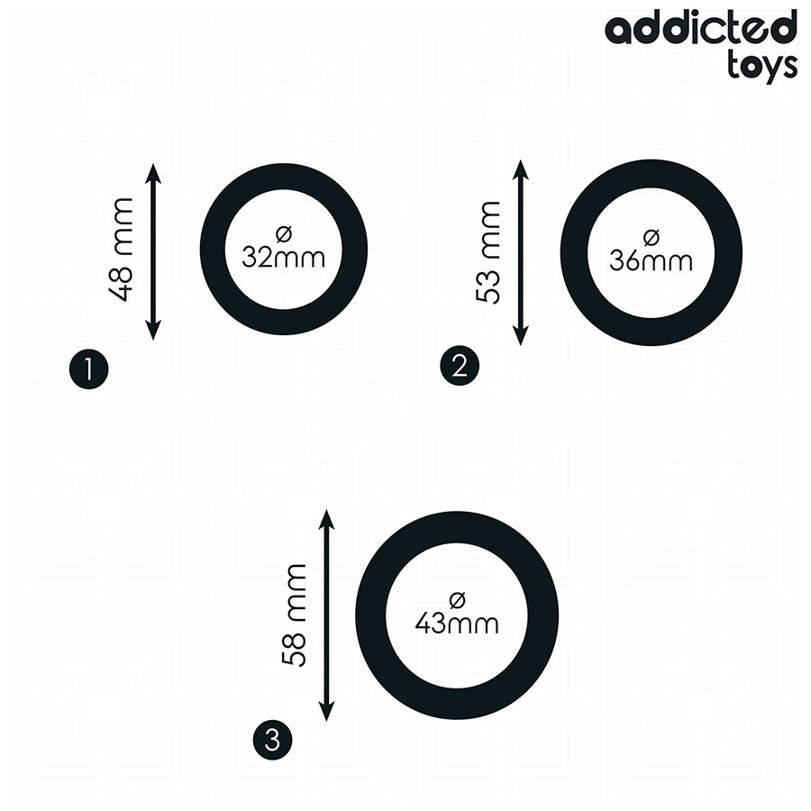 ADDICTED TOYS - SET OF SILICONE RINGS