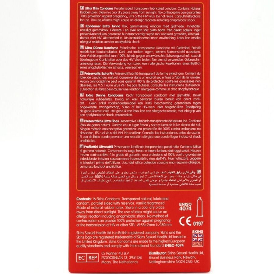 SKINS - ULTRA THIN PREMIUM CONDOMS PACK 16