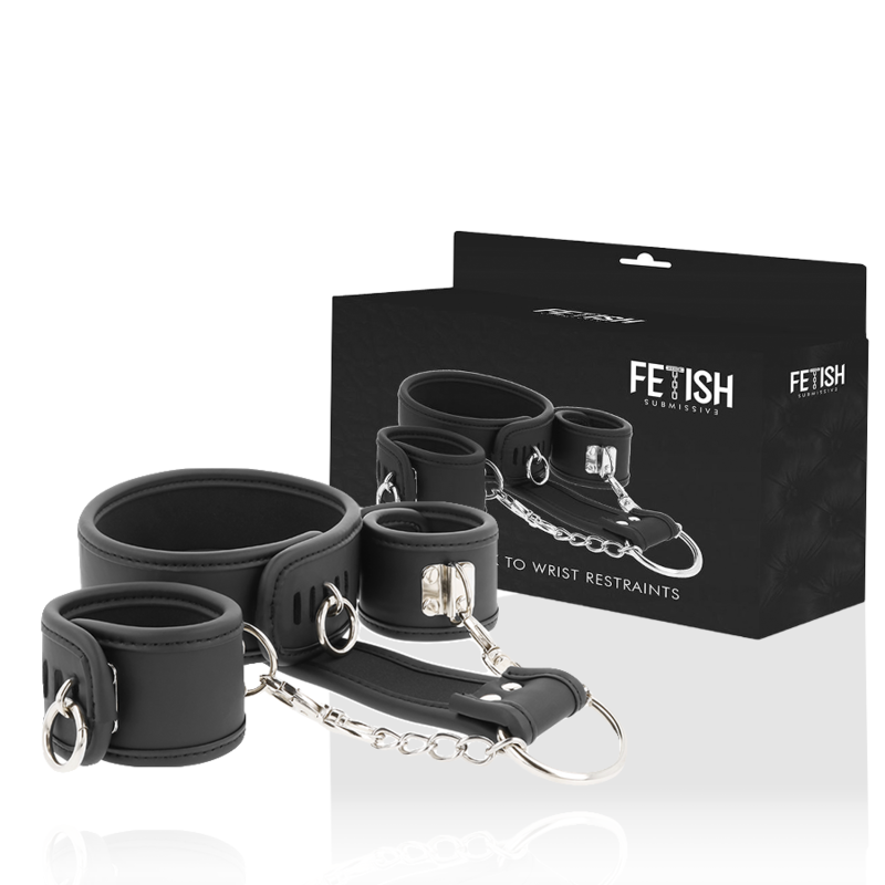 LEATHER AND HANDCUFFS VEGAN LEATHER WITH NEOPRENE LINING