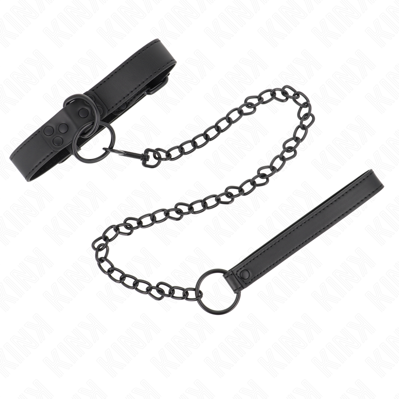 COLLAR WITH DARK LEASH 65 CM