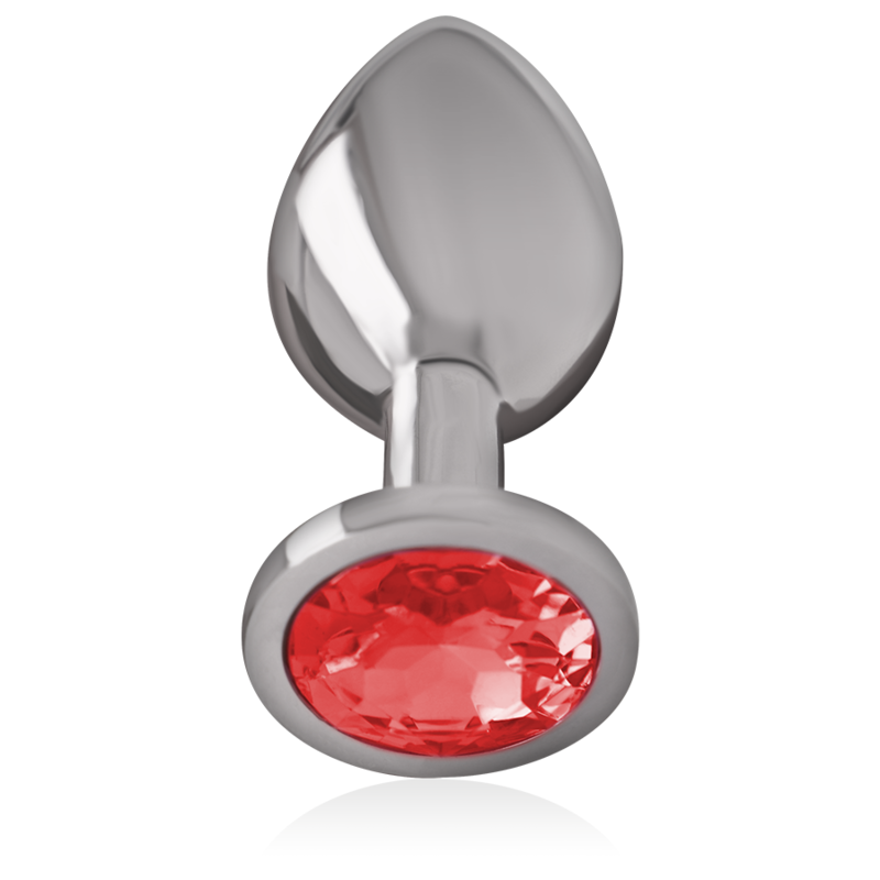 METAL PLUG WITH RED CRYSTAL SIZE S