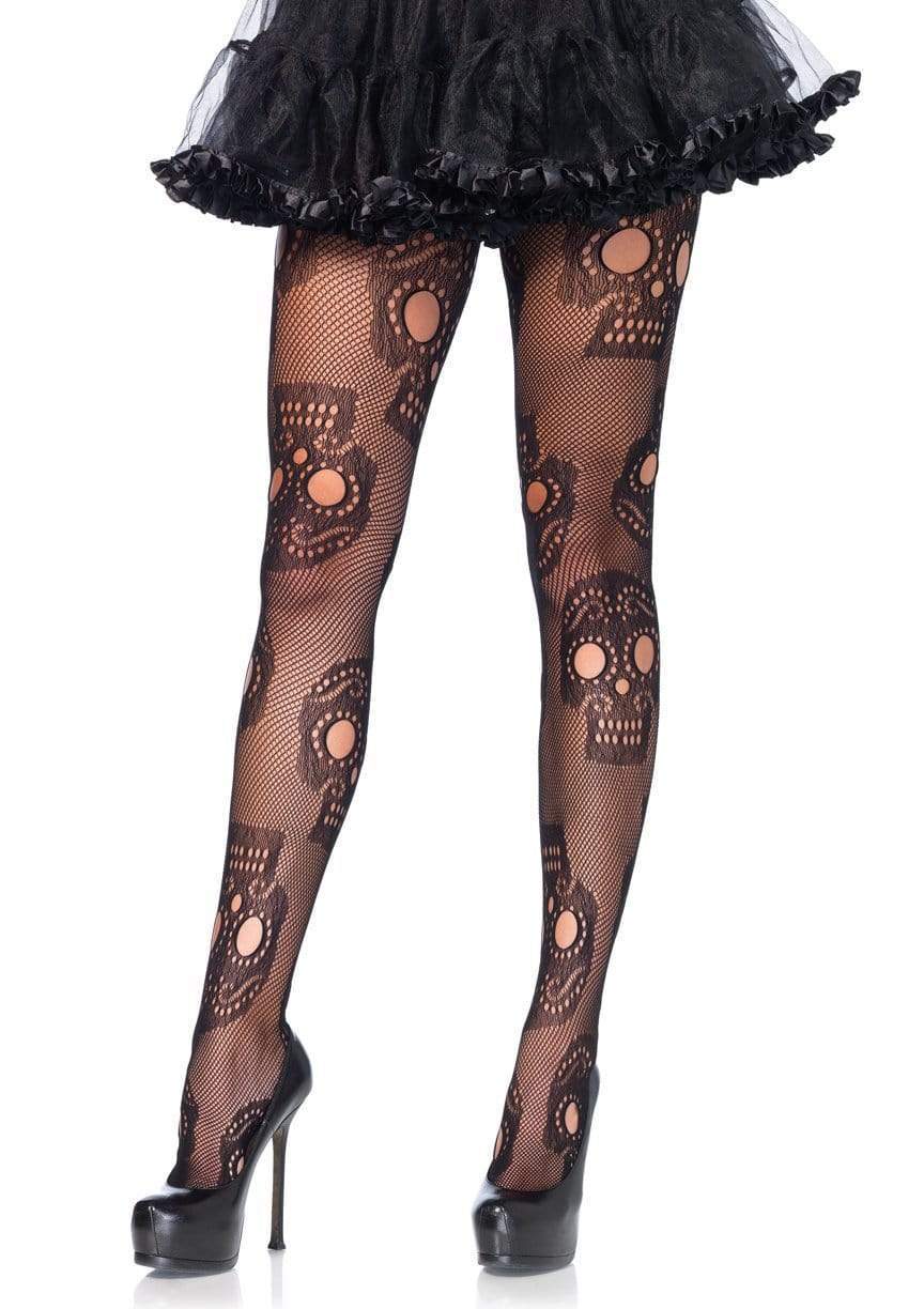 SKULL FISHNET TIGHTS