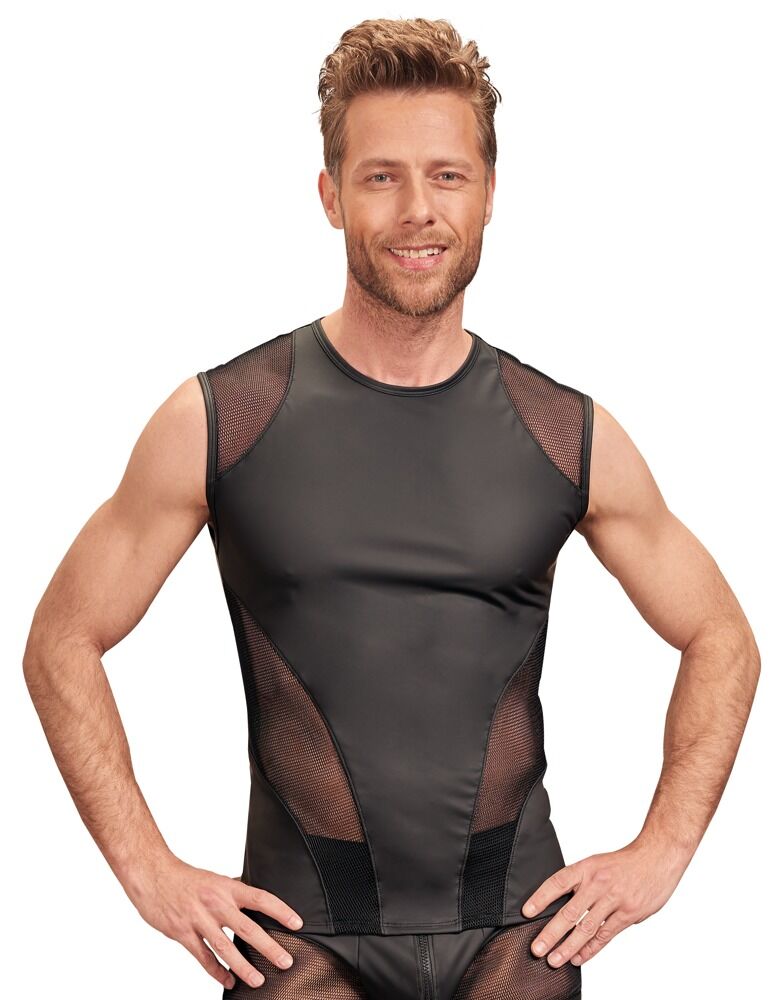 SHIRT WITH NET INSERTS