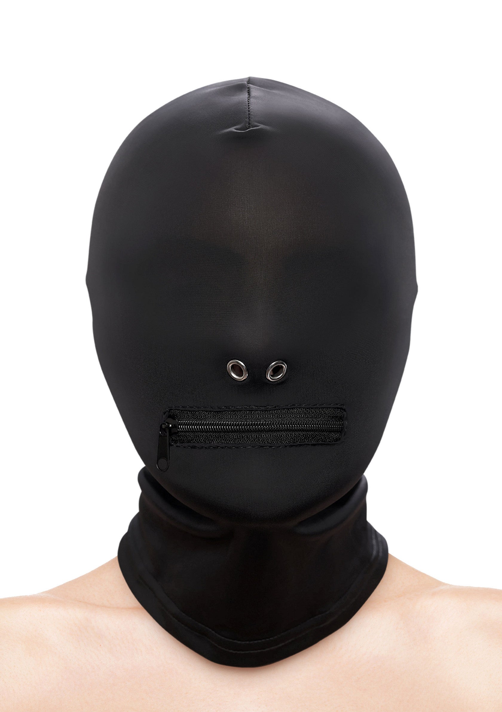 ZIPPERED MOUTH HOOD