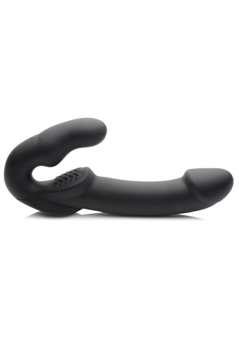 EVOKE RECHARGEABLE VIBRATING SILICONE STRAPLESS STRAP ON