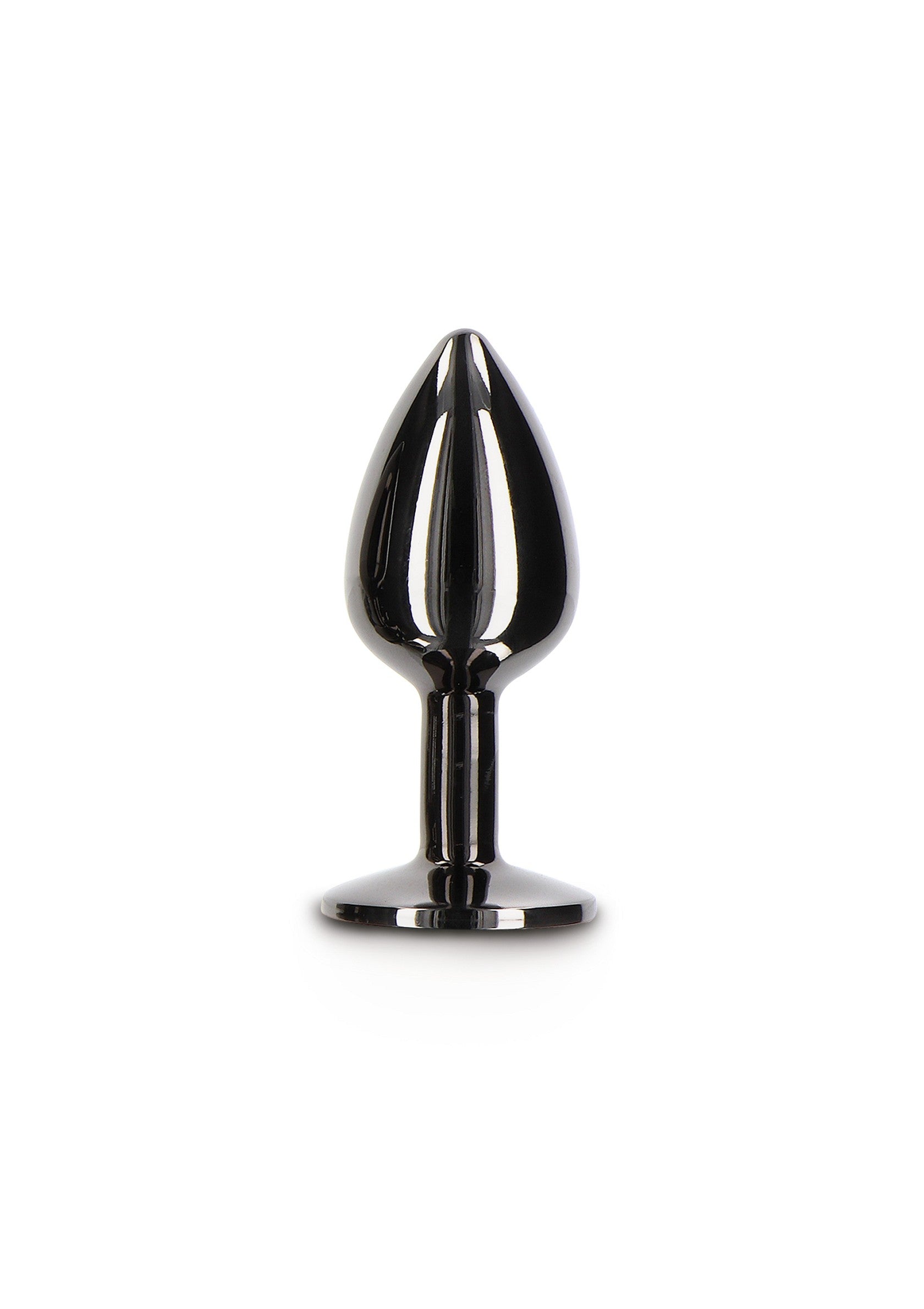 BLACK BUTT PLUG WITH DIAMOND JEWEL