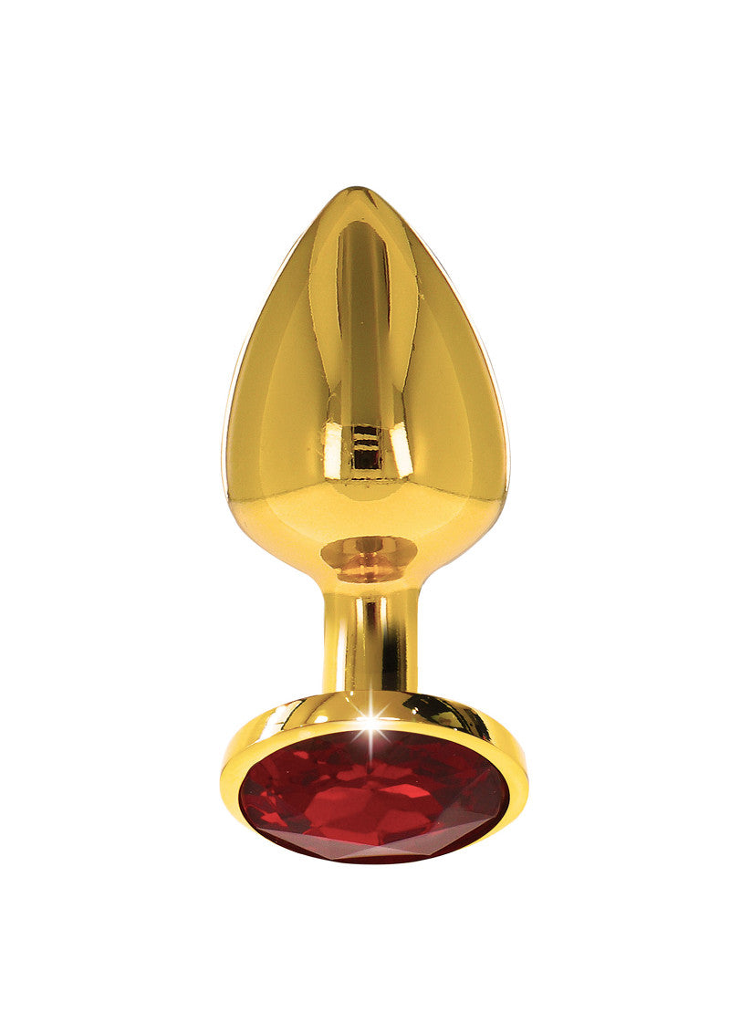 GOLD BUTT PLUG WITH DIAMOND JEWEL