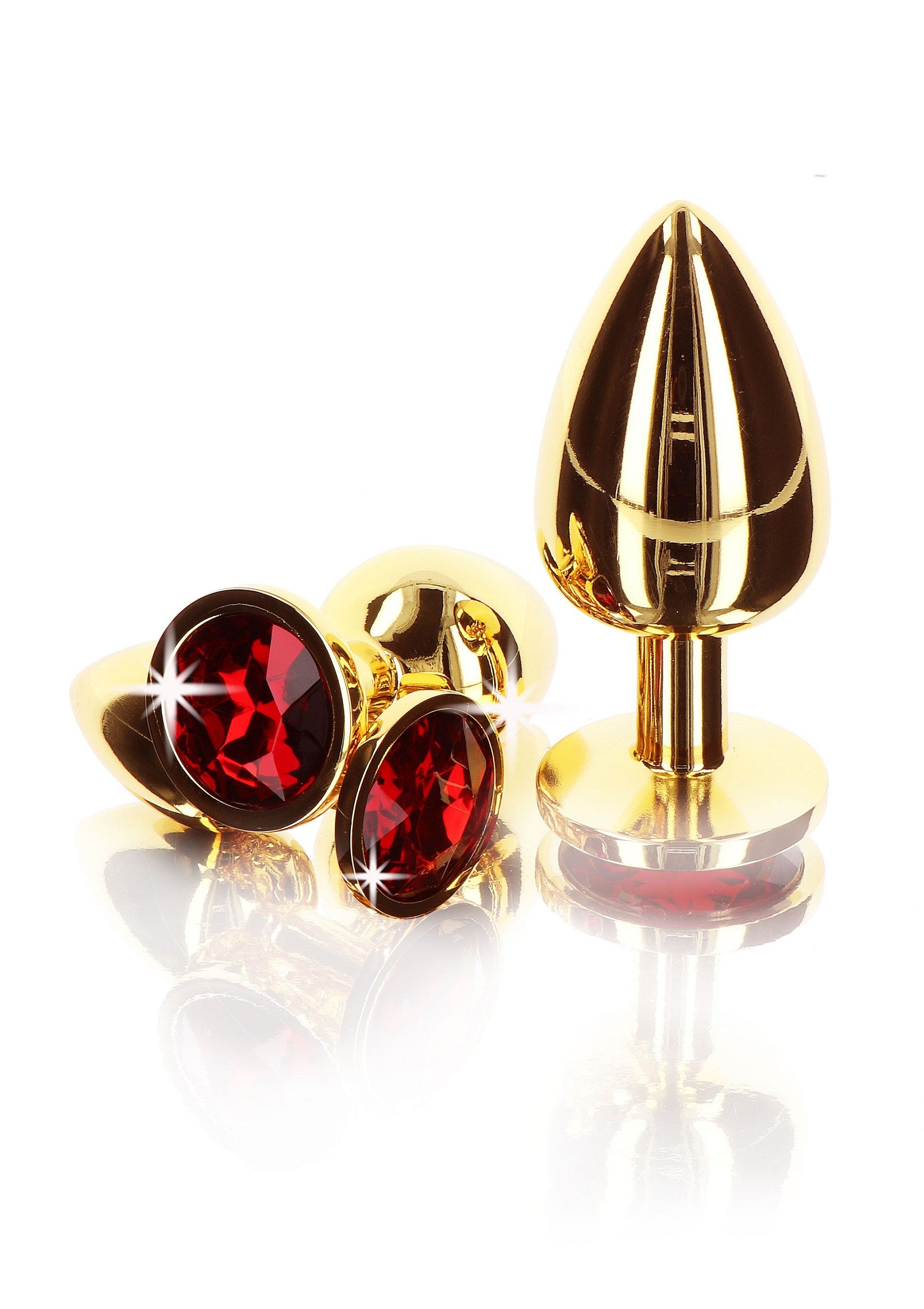 GOLD BUTT PLUG WITH DIAMOND JEWEL