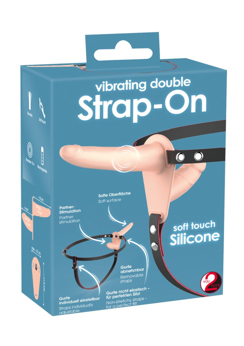 VIBRATING DOUBLE STRAP-ON