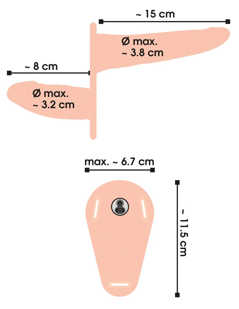 VIBRATING DOUBLE STRAP-ON