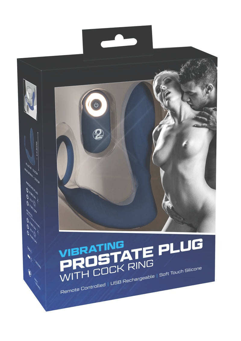 VIBRATING PROSTATE PLUG WITH COCK RING