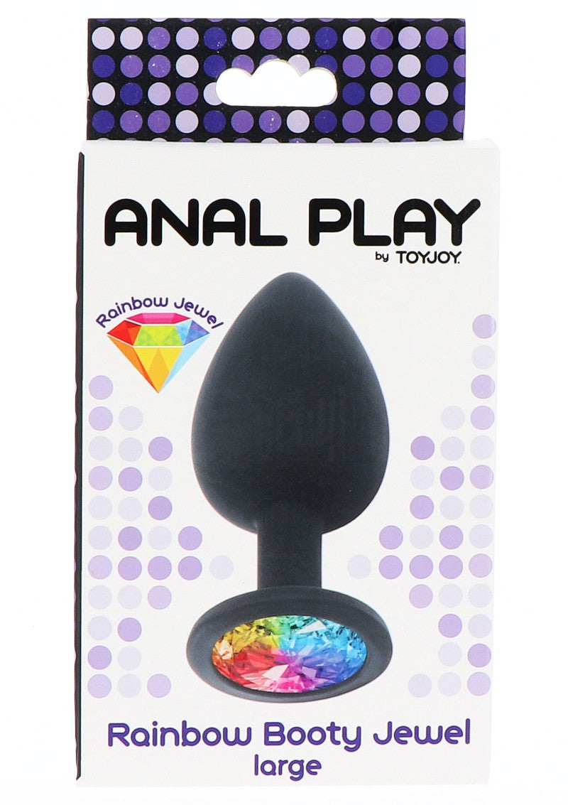 ANAL PLAY RAINBOW BOOTY JEWEL BUTT PLUG - LARGE