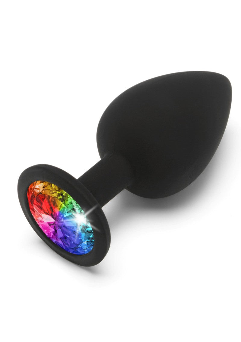 ANAL PLAY RAINBOW BOOTY JEWEL BUTT PLUG - LARGE