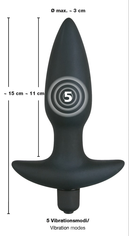 VIBRATING BUTT PLUG - MEDIUM